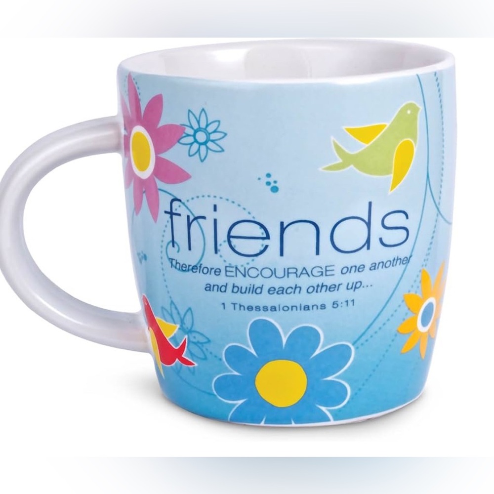 Lighthouse Christian Products Friends Mug with Inspirational Quote 16 oz Ceramic